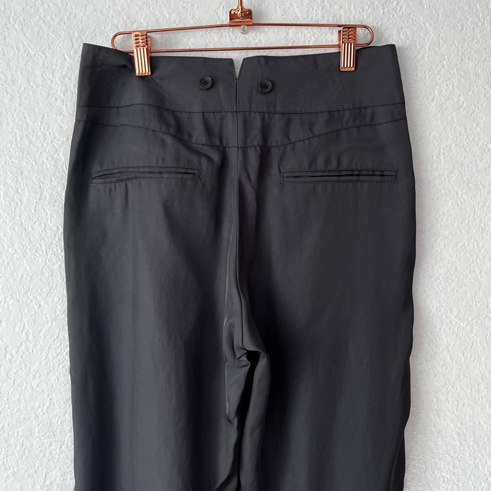 Helmut Lang Dress Pants Gray Tapered Leg Pleated High Waisted Loden size 2 - Picture 10 of 15
